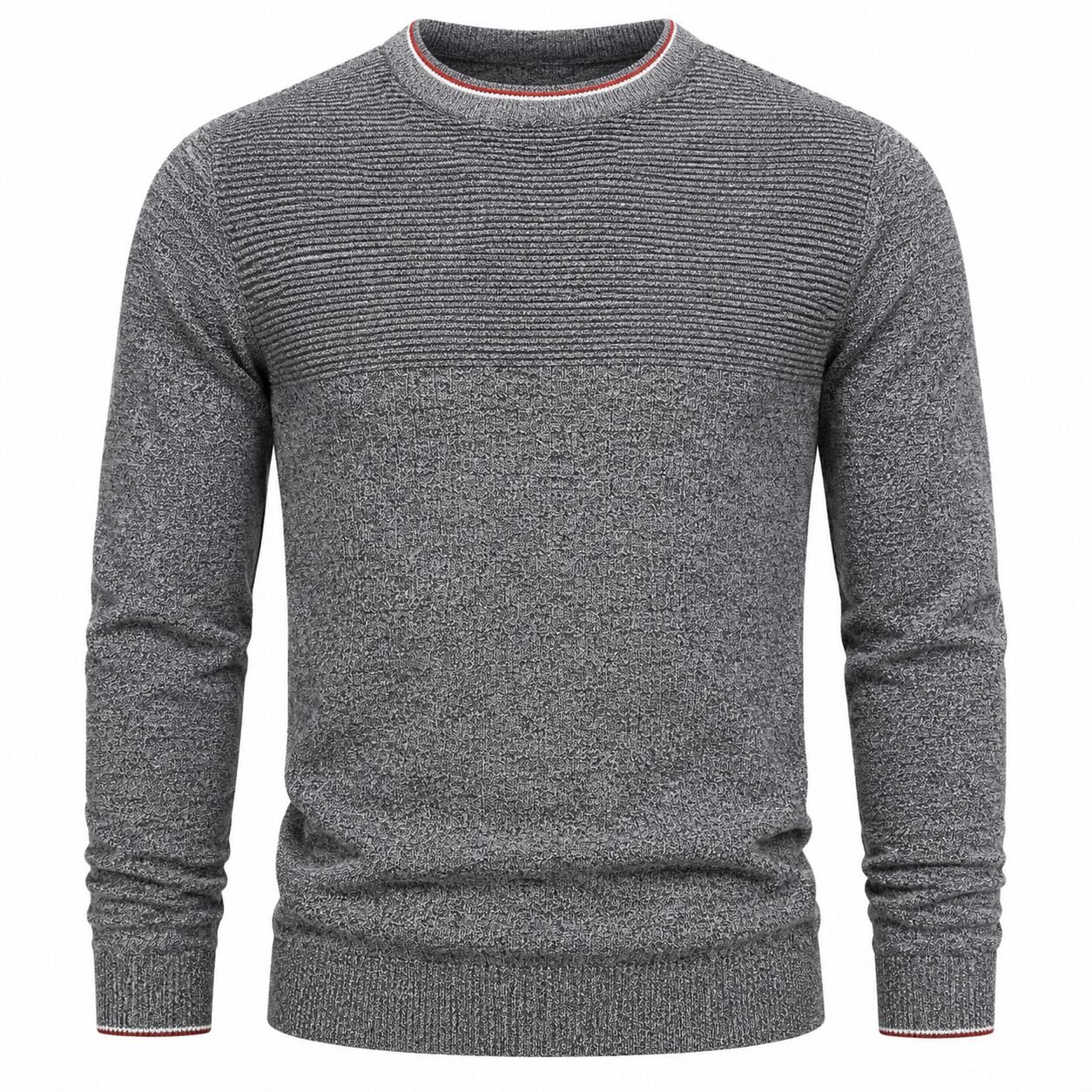 Herren Feinstrickpullover mit Rundhalsausschnitt