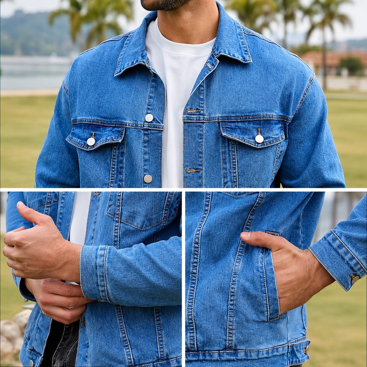 Herren Jeansjacke im Trucker-Stil - Image 3