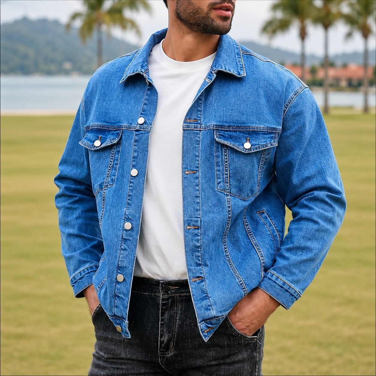 Herren Jeansjacke im Trucker-Stil - Image 2