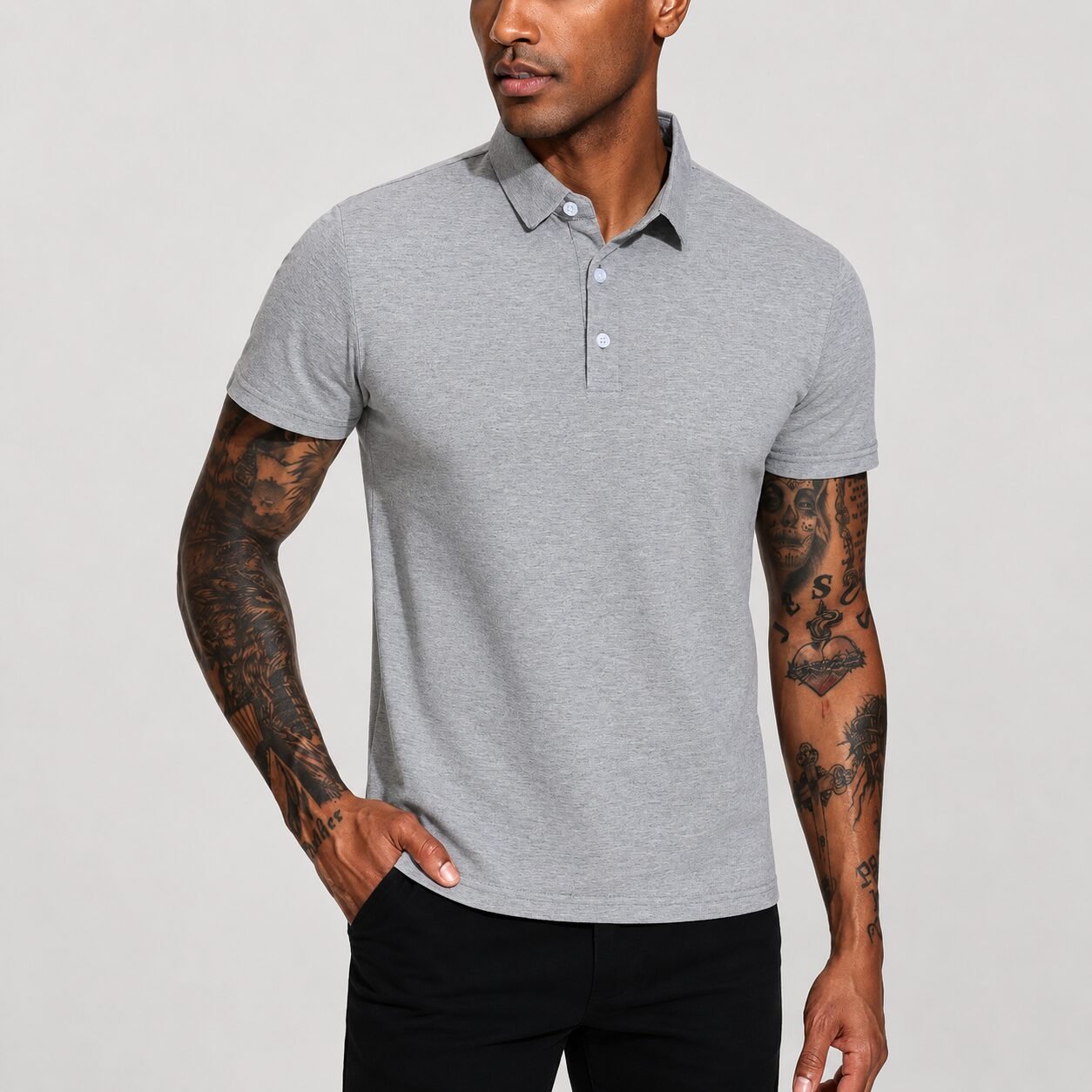 Herren Polo Shirt Slim Fit Baumwolle - Image 4