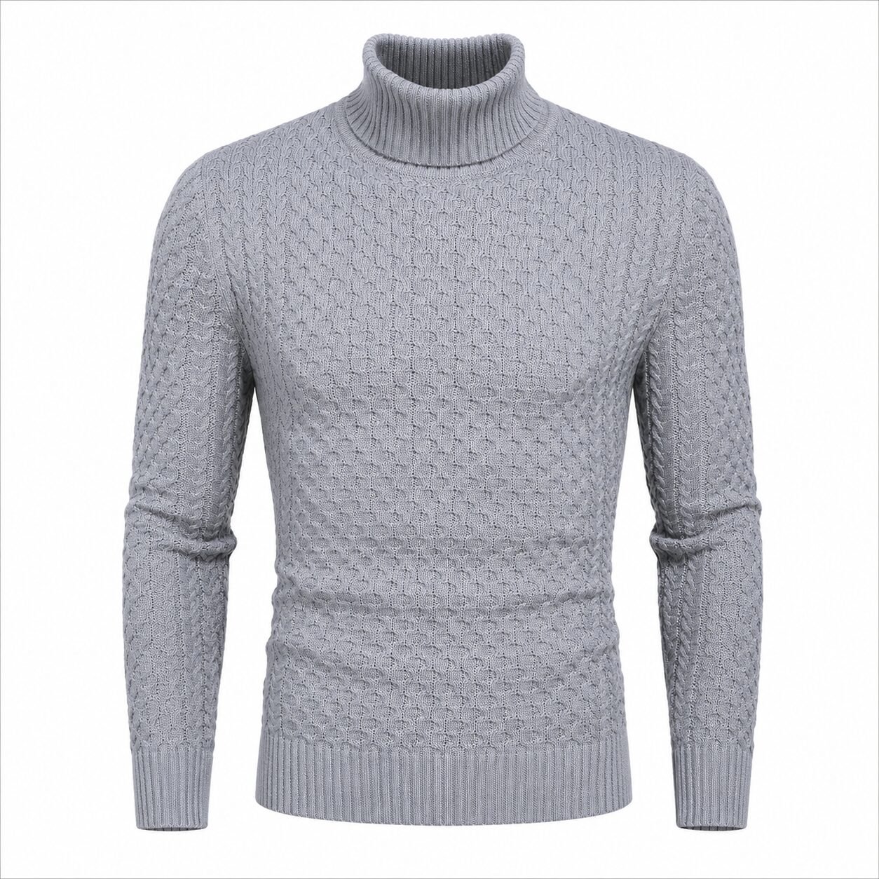 Herren Rollkragen-Strickpullover