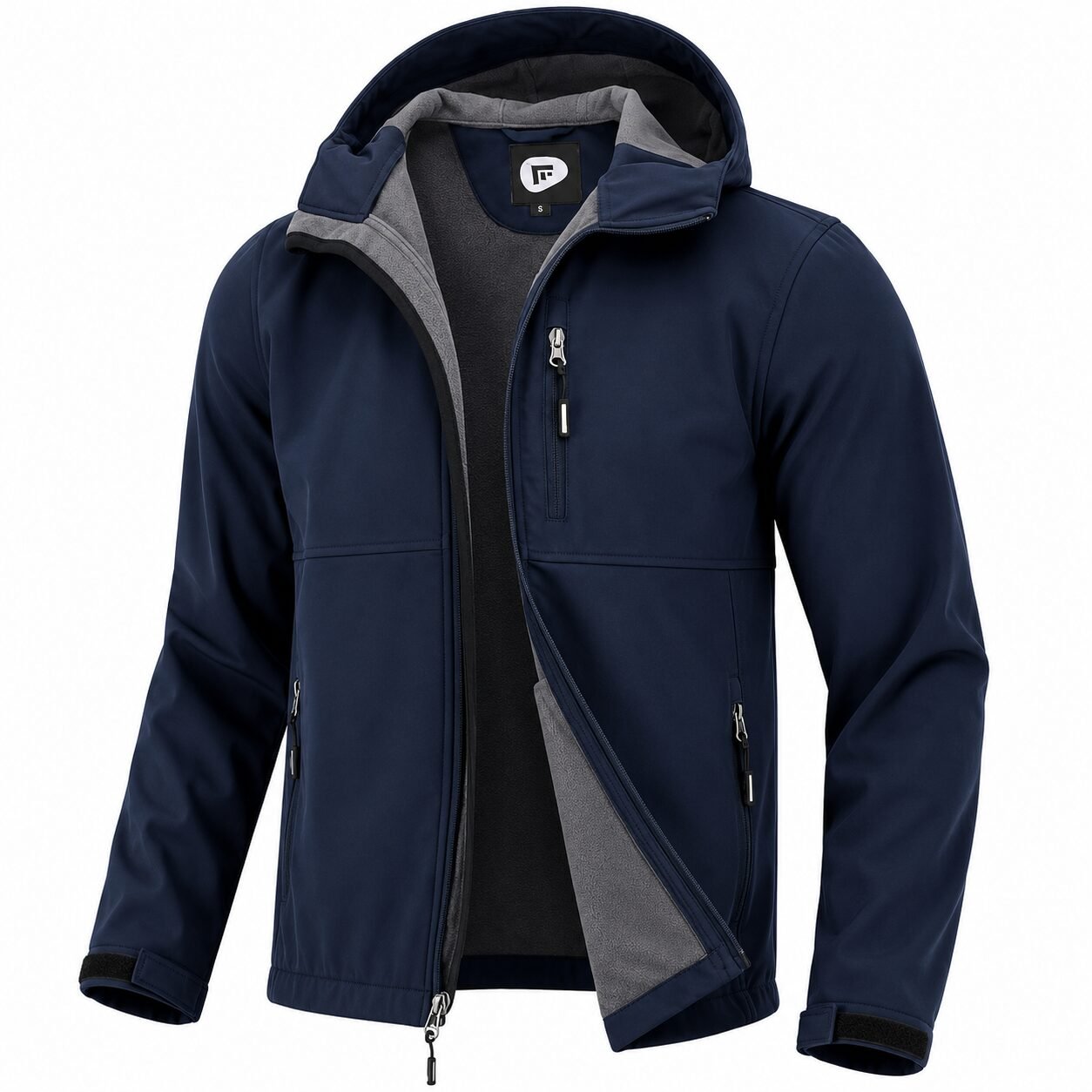 Herren Softshelljacke mit Kapuze