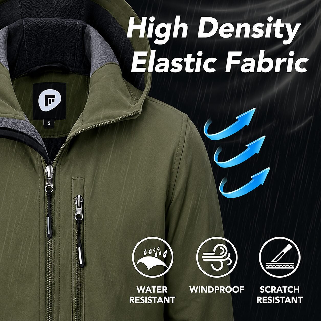 Herren Softshelljacke mit Kapuze - Image 3
