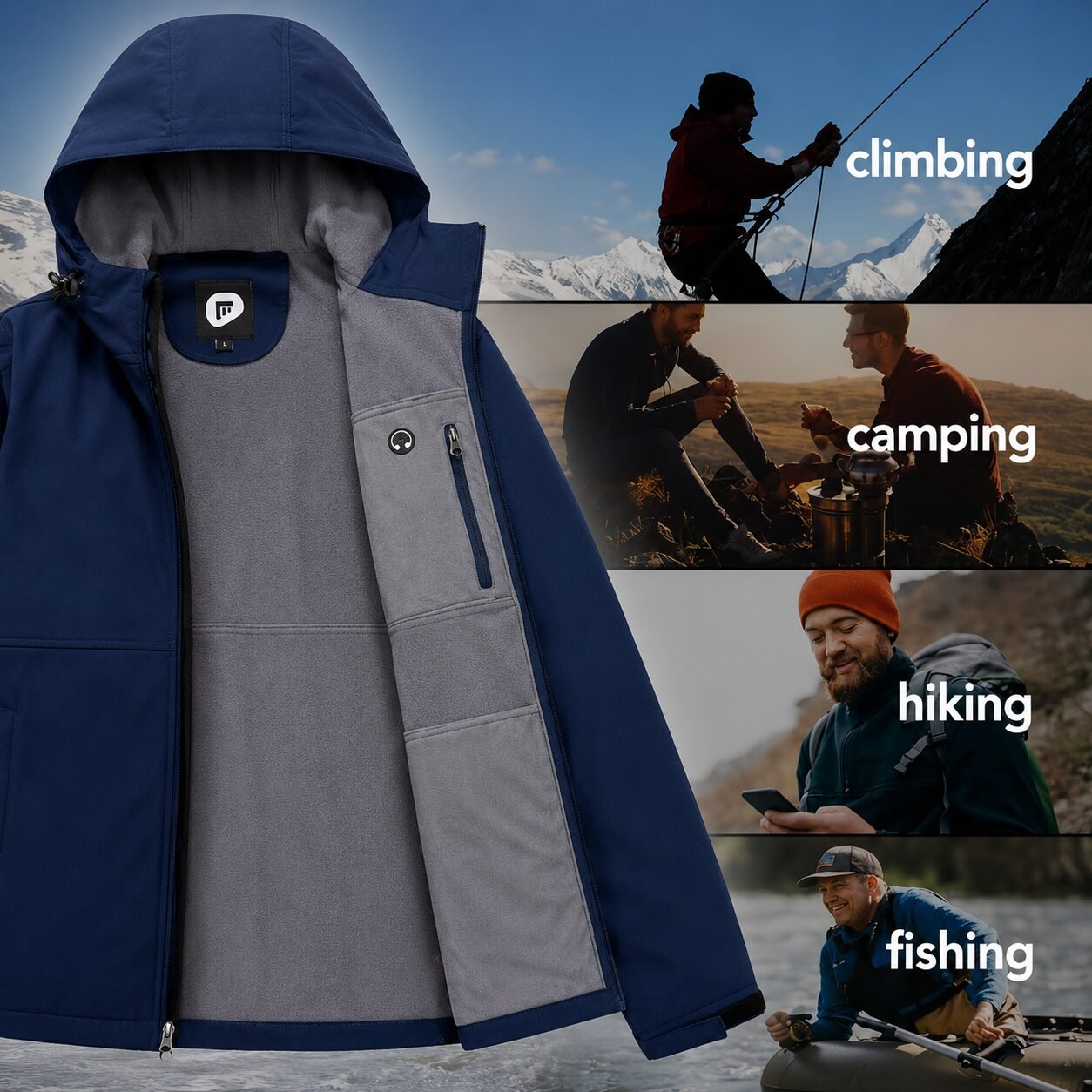 Herren Softshelljacke mit Kapuze - Image 5