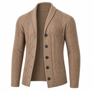 Herren Strick-Cardigan mit Schalkragen